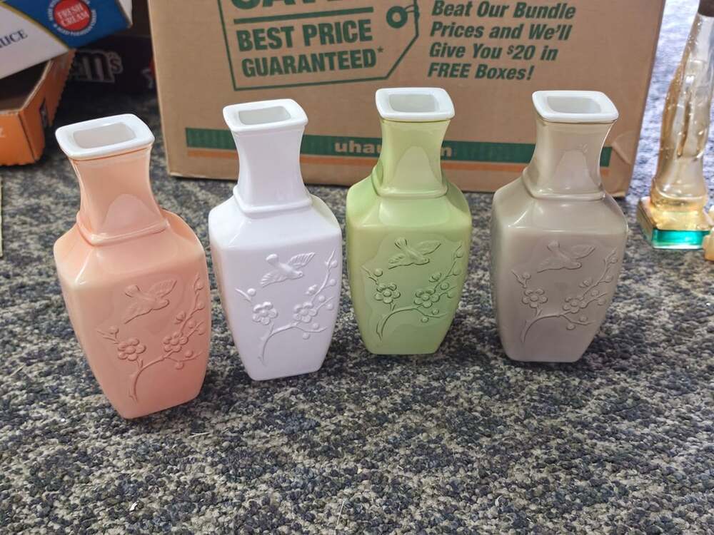 Lenox Ming Blossom Bud Vase Set 4 Assorted